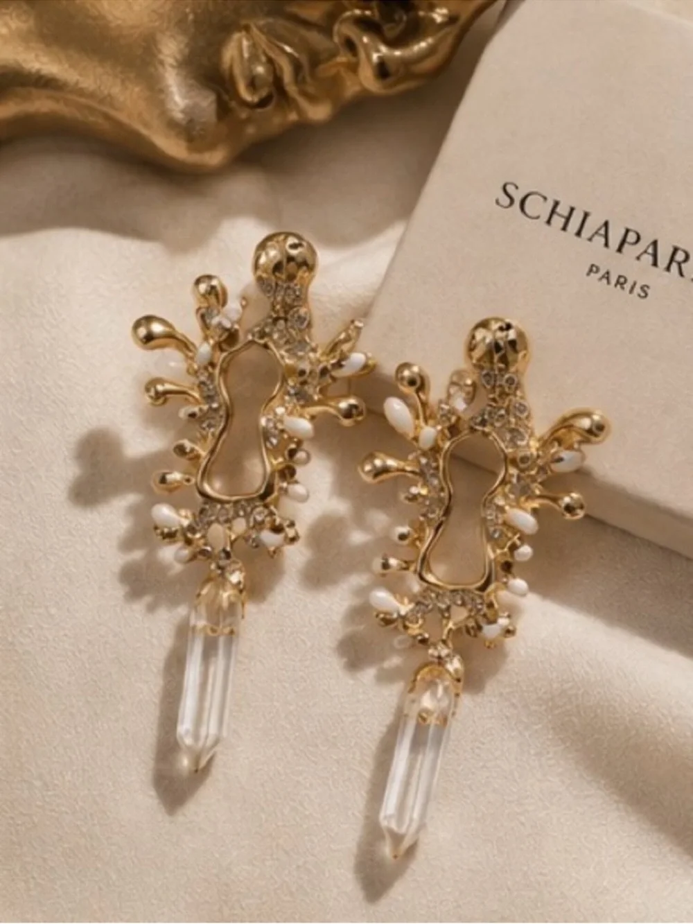 Regal Pearl Crystal Heirloom Earrings
